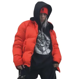 Billie Eilish Orange Puffer Jacket - New American Jackets