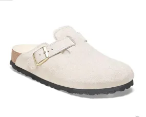 Birkenstock Boston Antique White Shearling Fur