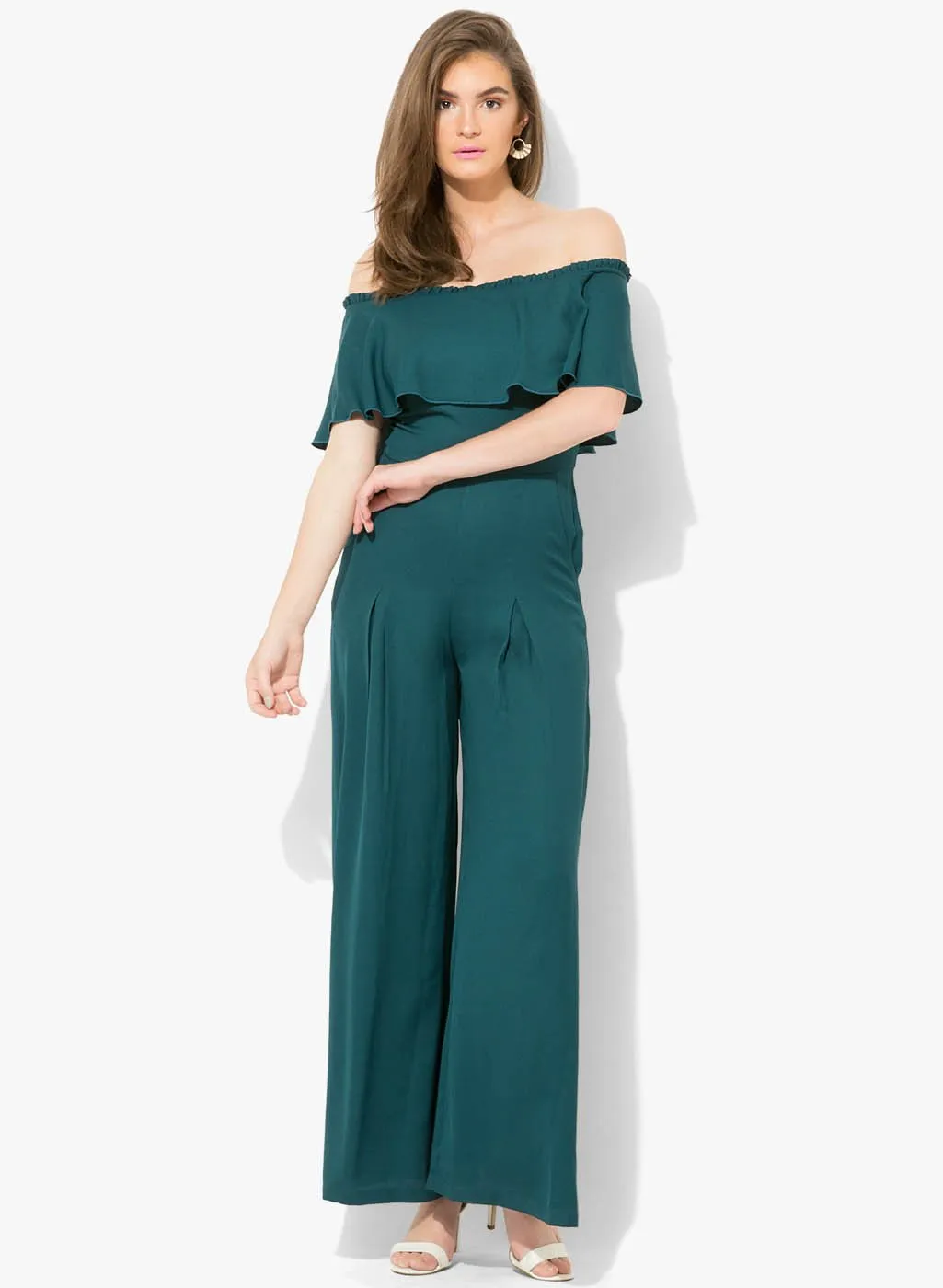 Claire Off Shoulder Ruffle Jumpsuit