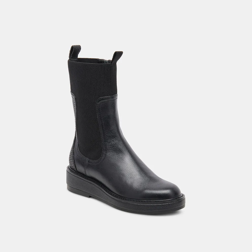 Elyse H2O Boots Black Leather | Waterproof Black Leather Boots– Dolce Vita 6921856548930