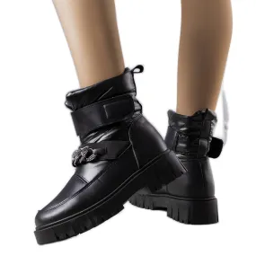 Ephraim chain black snow boots