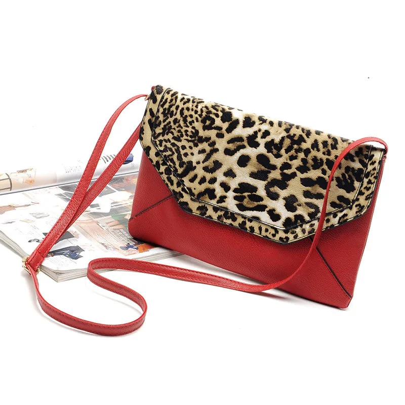 Forward Women Leopard Envelope Satchel Hbags Cross Body Shoulder Bags