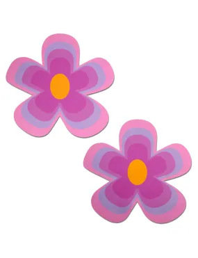 GROOVY FLOWER NIPPLE PASTIES - PURPLE