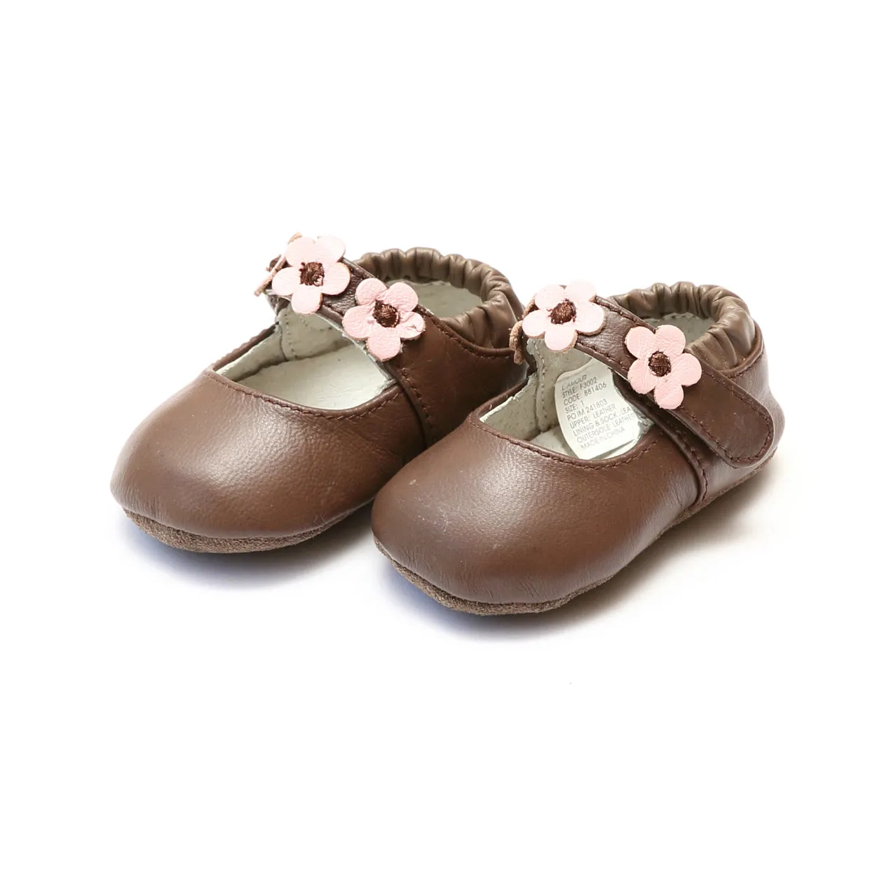 Hope Soft Leather Flower Strap Crib Mary Jane (Infant)