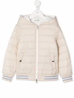 Kids Beige Padded Elasticated Jacket - The Puffer Jackets