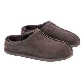 Kirkland Signature Men's Shearling Genuine Sheepskin Clog Slipper Brown