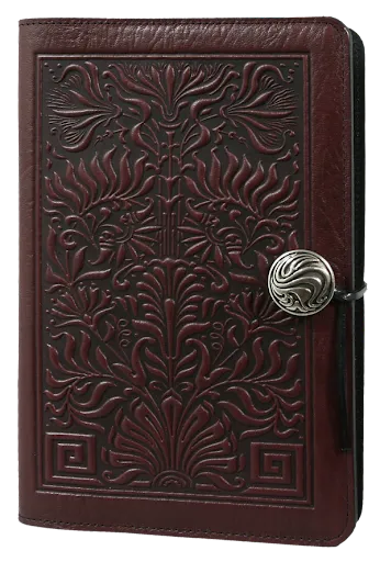 Large Leather Journal - Thistle in Wine