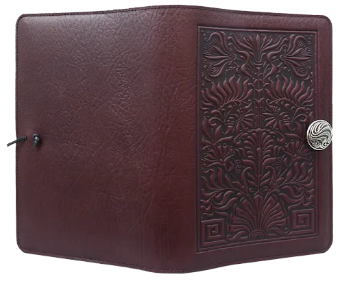 Large Leather Journal - Thistle in Wine