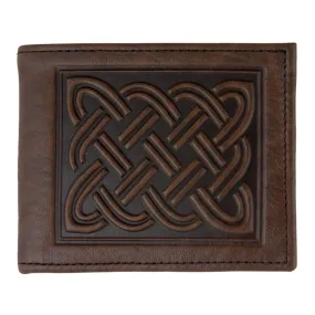 Leather Wallet - Celtic Braid in Chocolate