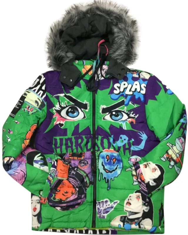 Psycho Green Puffer Jacket - The Puffer jackets