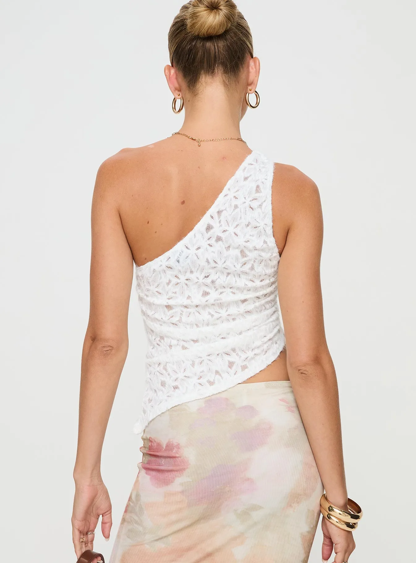 Sensua One Shoulder Top White