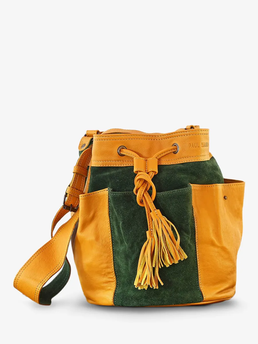 shoulder bags for women Khaki,Yellow - Fleur Khaki Saffron | PAUL MARIUS