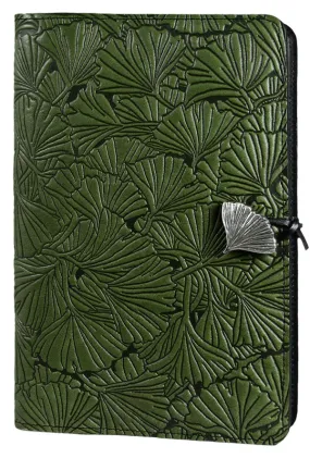 Small Leather Journal - Ginkgo in Fern