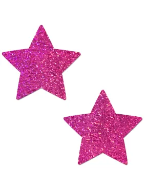 STAR GLITTER NIPPLE PASTIES - PINK