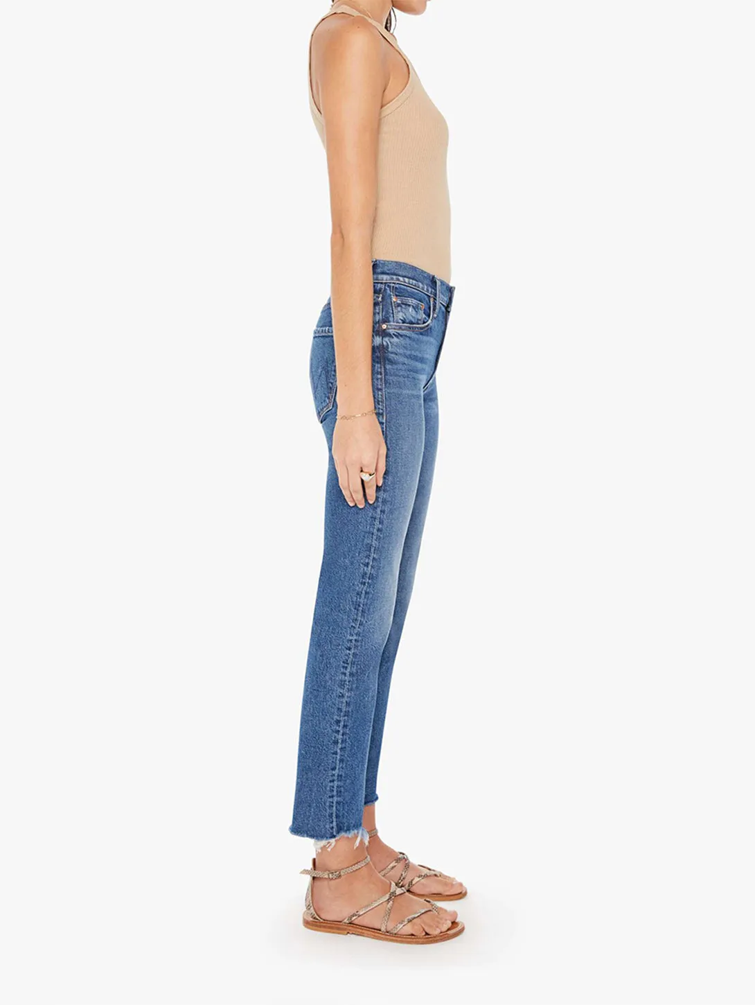 The Mid Rise Rider Ankle Fray Jean - Local Charm