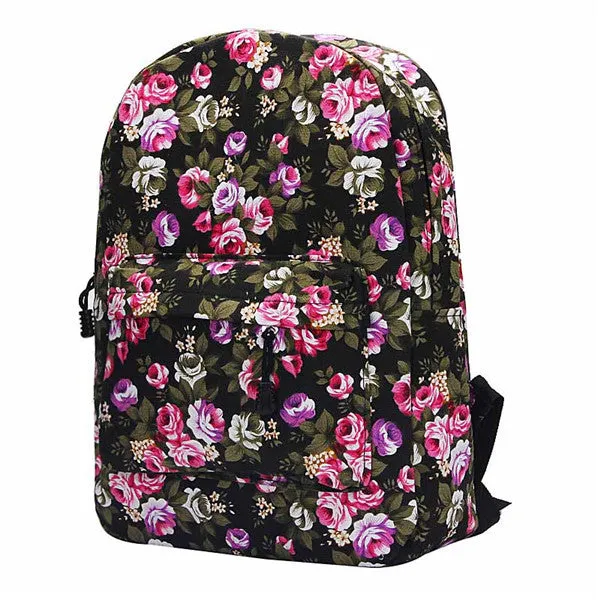 women backpack Printing Flower Canvas Backpack for girls school backpacks Mochila Mujeres Book Bag