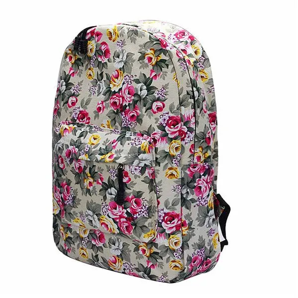 women backpack Printing Flower Canvas Backpack for girls school backpacks Mochila Mujeres Book Bag