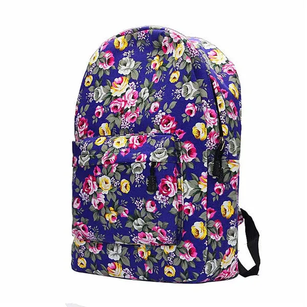 women backpack Printing Flower Canvas Backpack for girls school backpacks Mochila Mujeres Book Bag