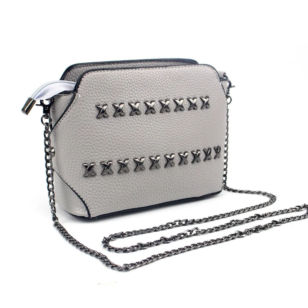 Women Bag Rivet Chain Leather Hbag Messenger Shoulder Bags Famoushbags women bags designer Bag