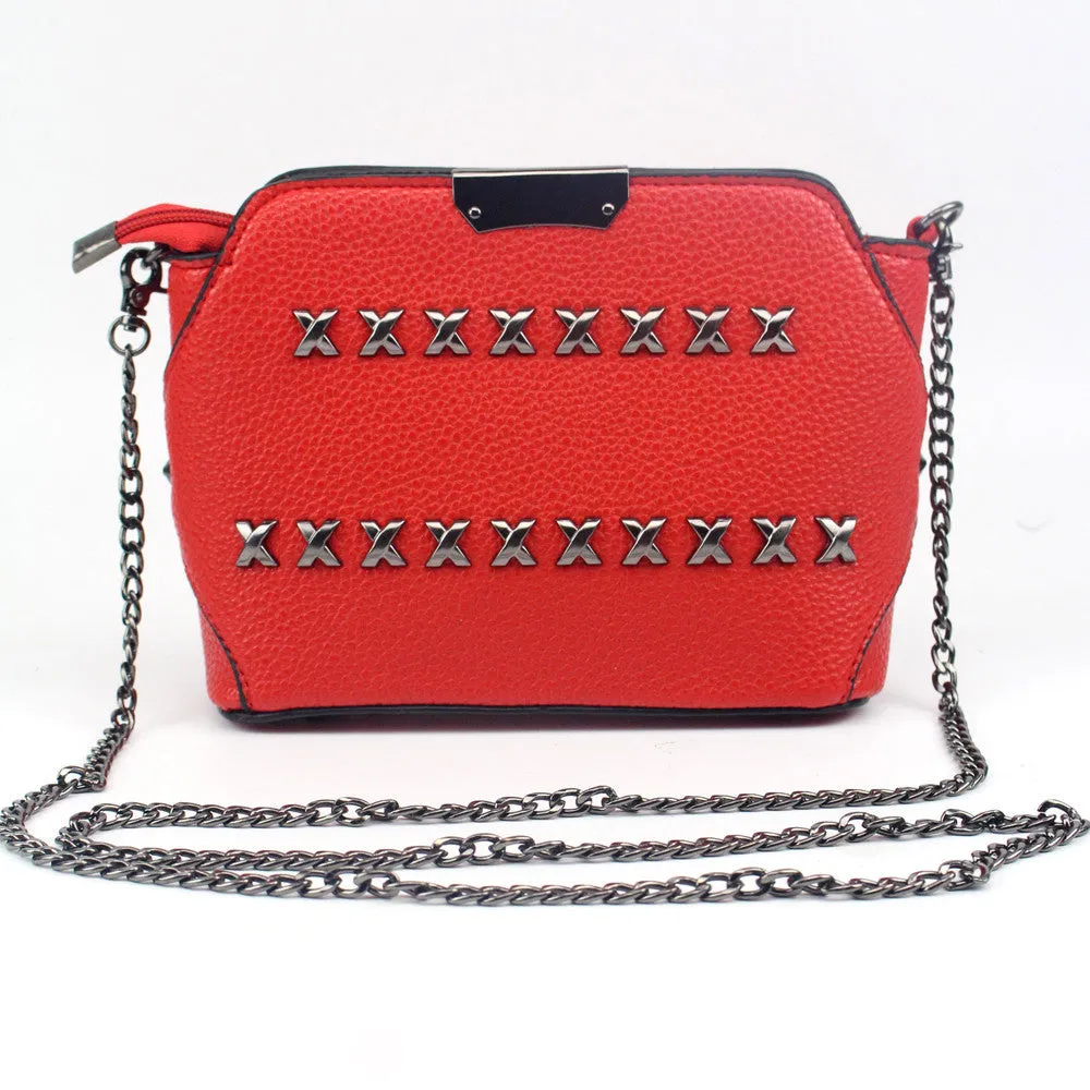 Women Bag Rivet Chain Leather Hbag Messenger Shoulder Bags Famoushbags women bags designer Bag