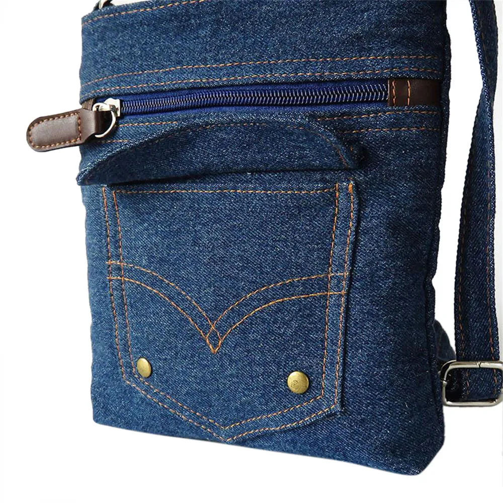 Women Lady Denim Hbag Messenger Hobo Bag Shoulder Bags Tote Purse Casual