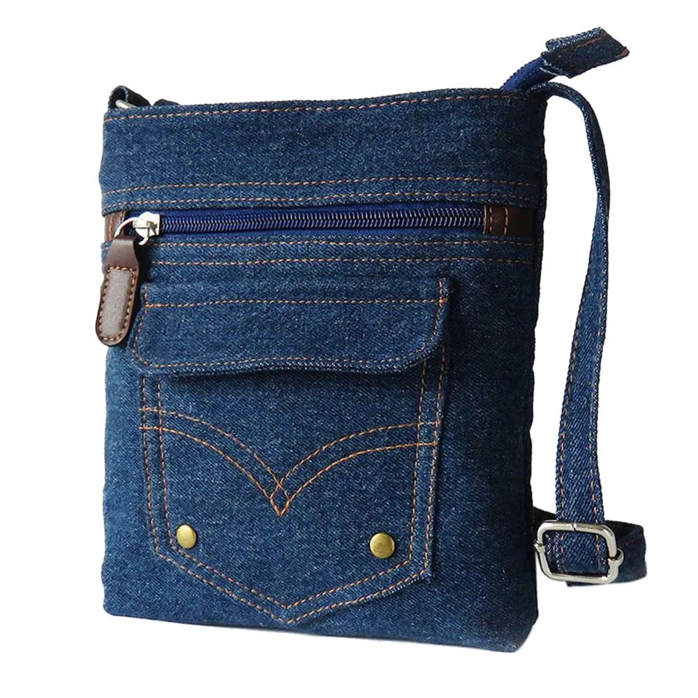 Women Lady Denim Hbag Messenger Hobo Bag Shoulder Bags Tote Purse Casual