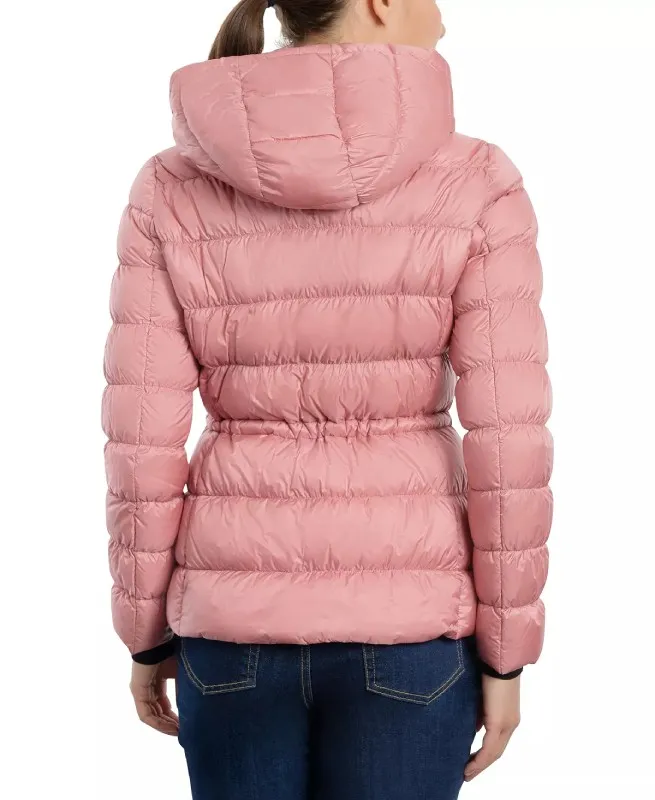 Women's Hooded Rose Puffer Coat - The Puffer Jackets