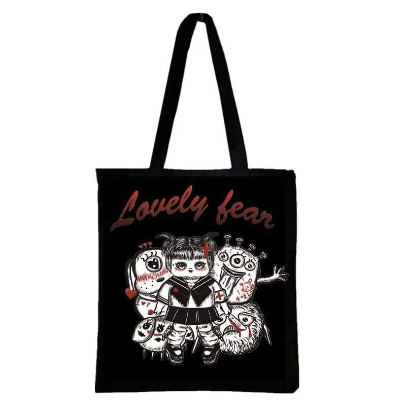 Women's Gothic Cartoon Little Devil Monster Casual Shoulder Bags